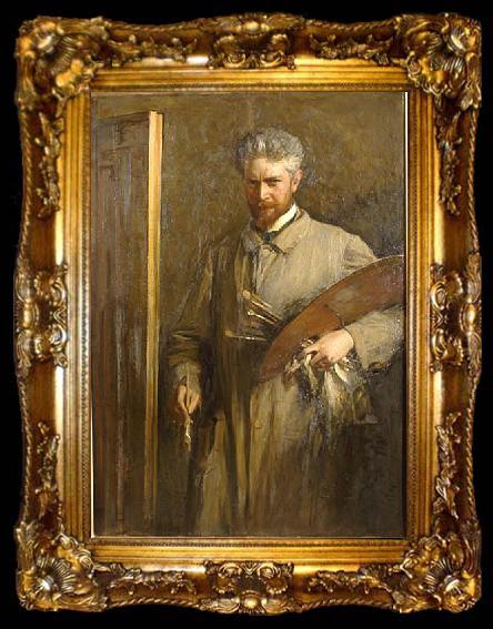 framed  oscar bjorck Self-portrait., ta009-2